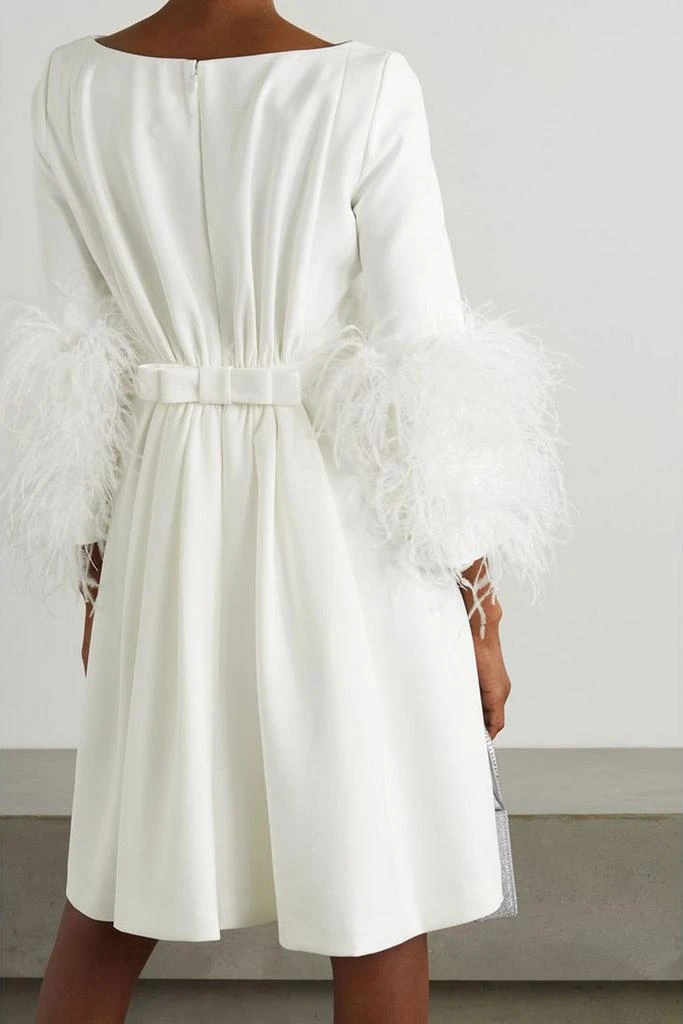 Huishan Zhang Reign feather-trimmed crepe mini dress 3