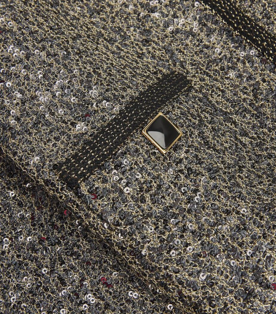St. John Tweed Embellished Cropped Blazer 5