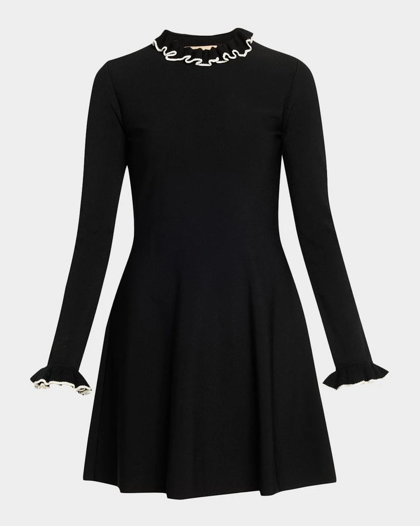 Valentino Knitted Dress Woman Black/ivory S Valentino Knitted Dress Woman Black/ivory S