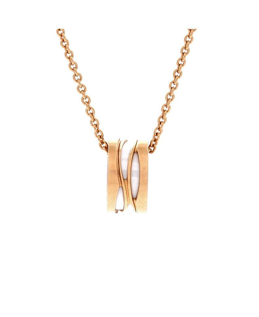 Pre-Owned Bvlgari B.Zero1 Design Legend Zaha Hadid Pendant Necklace 18K Rose Gold with Ceramic, 18" 1