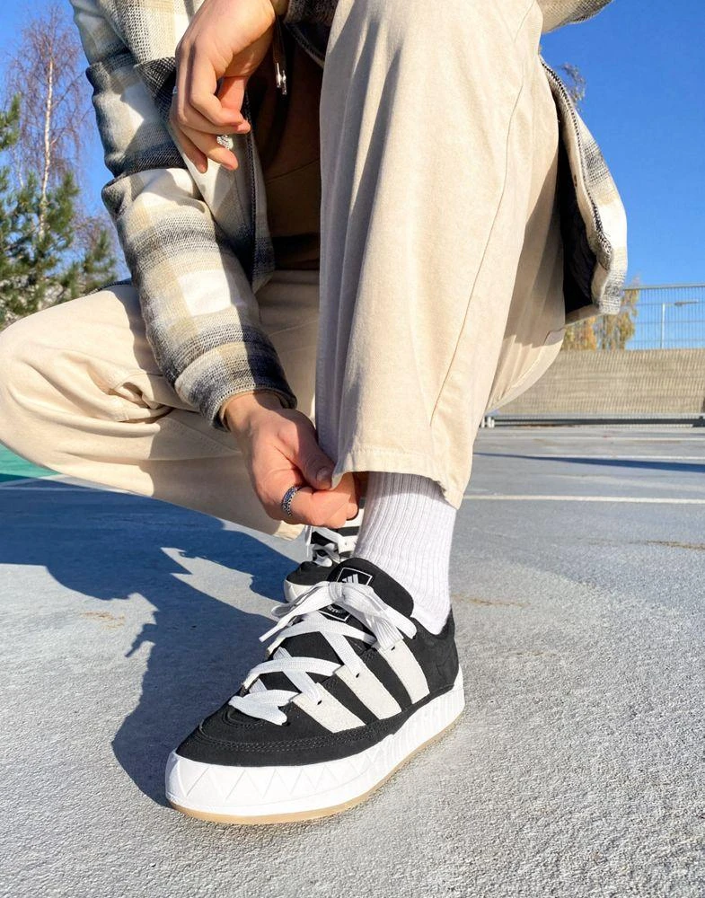 Adidas adidas Originals Adimatic trainers in black 4