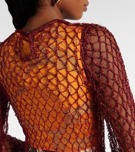 ETRO Open-knit sweater and printed crop top set 6