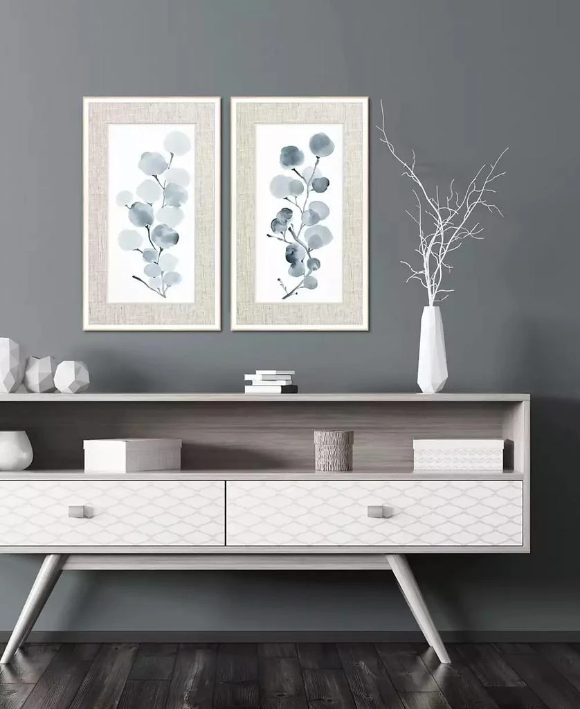Paragon Picture Gallery Gray Botanical Framed Art, Set of 2 3