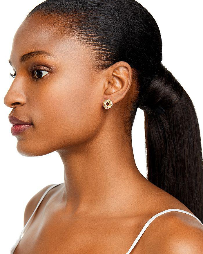 Bloomingdale's Love Knot Stud Earrings in 14K Yellow Gold