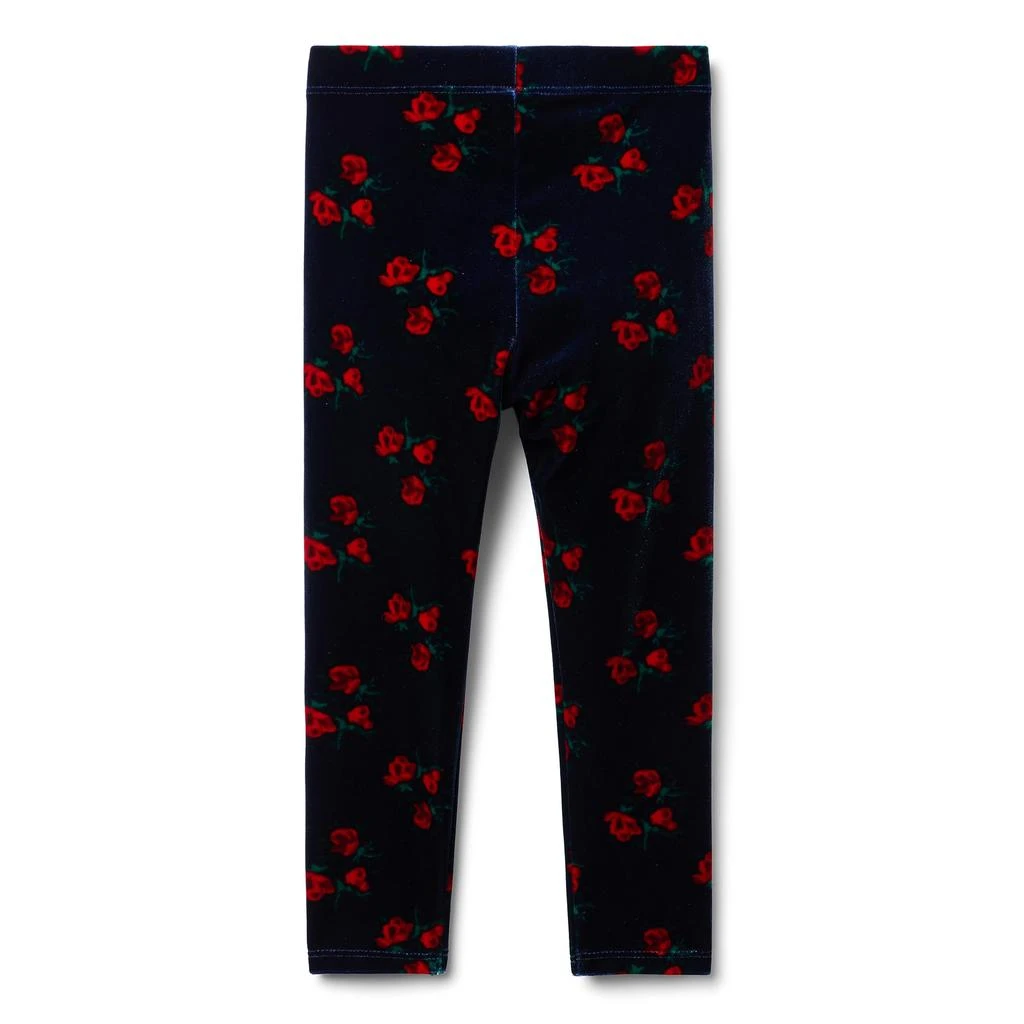 Janie and Jack Flower Velour Leggings (Toddler/Little Kids/Big Kids) 2