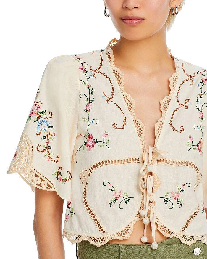 Sea Edwina Embroidered Cropped Top 4