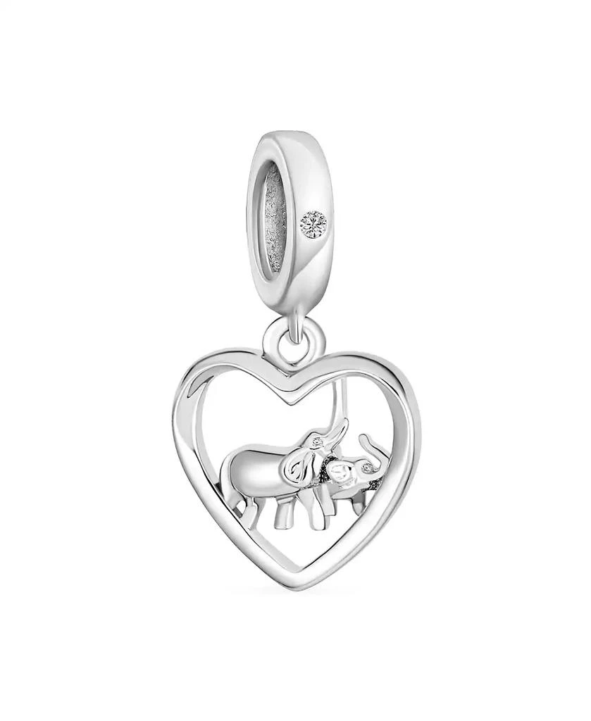 Bling Jewelry I Love You Heart Elephant Charm Bead Sterling Silver European Bracelet