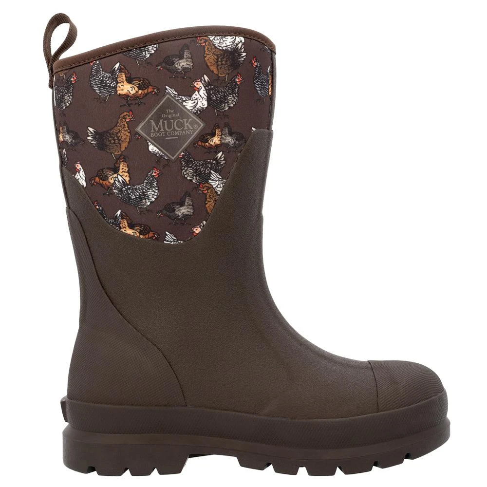 Muck Boot Chore Mid Chicken Graphic Round Toe Pull On Boots 1