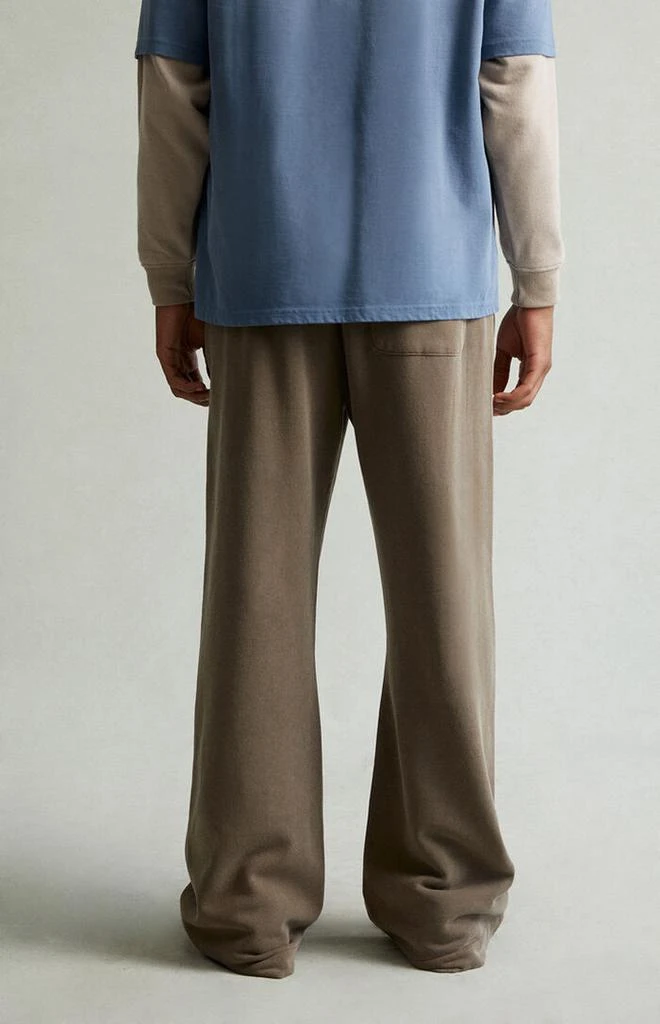 PacSun Brown Fleece Baggy Bootcut Sweatpants 5