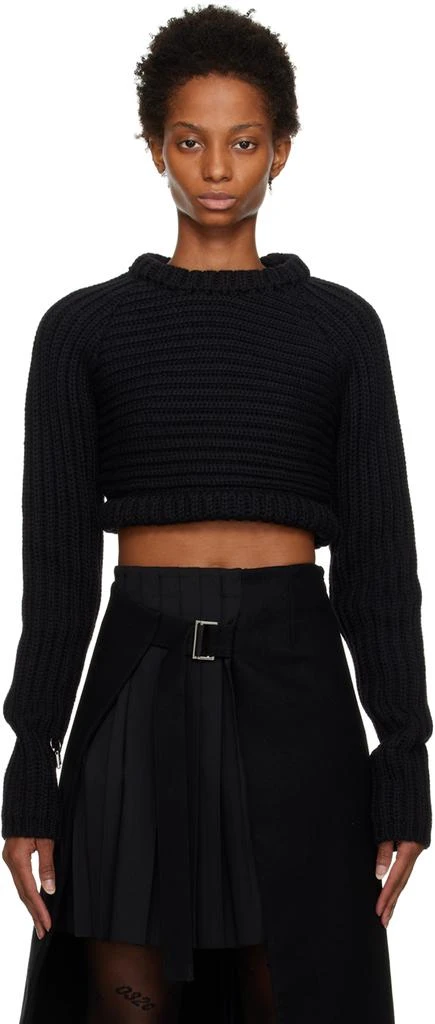 032c Black Pierced Sweater 1