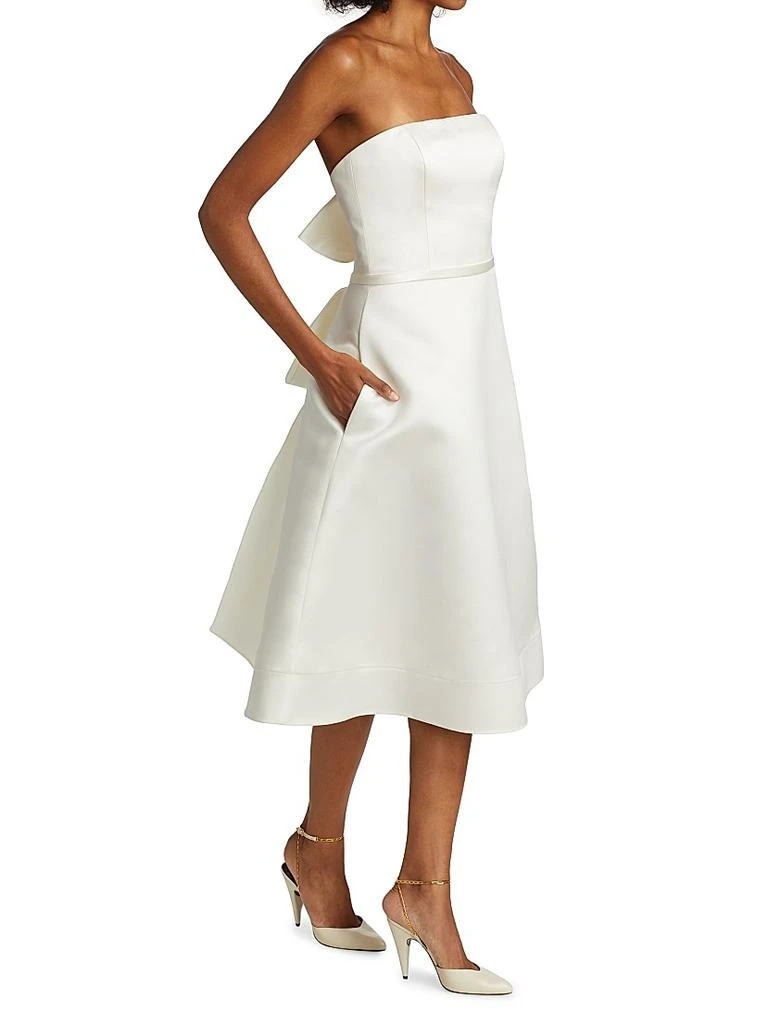 Amsale Duchesse Satin Strapless Dress 4