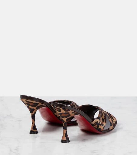 Christian Louboutin Nicol is Back 85 leopard-print satin mules 3