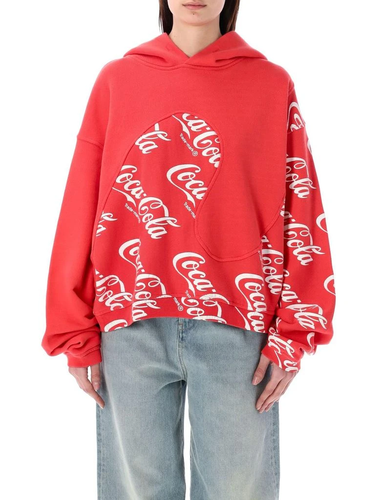 ERL Erl X Coca Cola Printed Swirl Hoodie 1