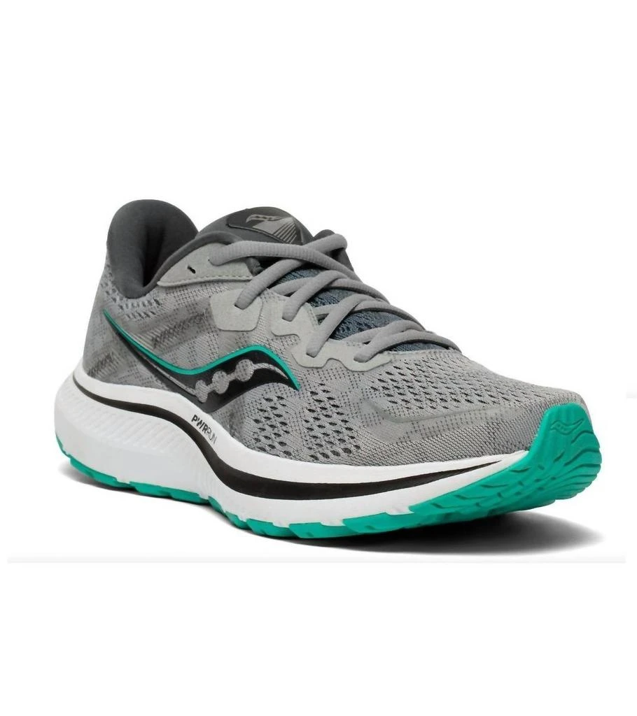 Saucony Women's Omni 20 Running Shoes - Wide Width In Alloy/jade 2