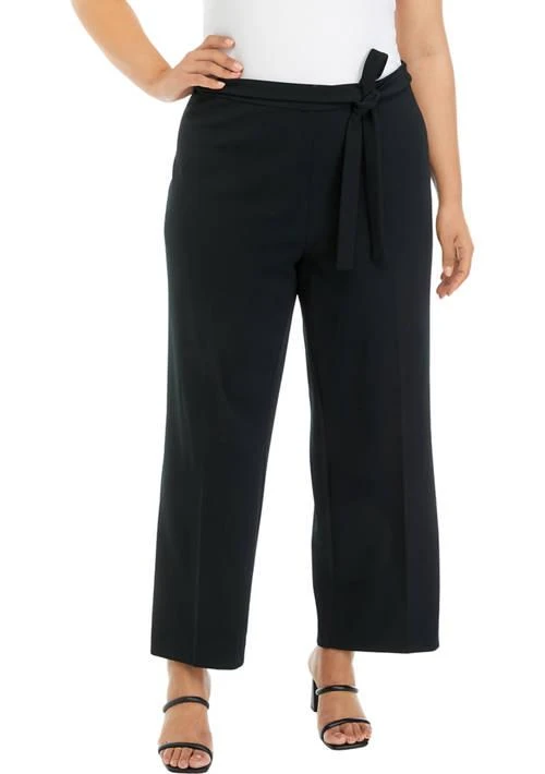 Tahari Tahari Plus Size Pull On Belted Pants Clothing BeyondStyle