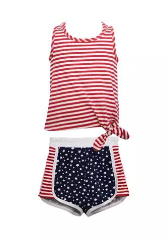 Bonnie Jean Jean Baby Girls Star Stripe Short Set