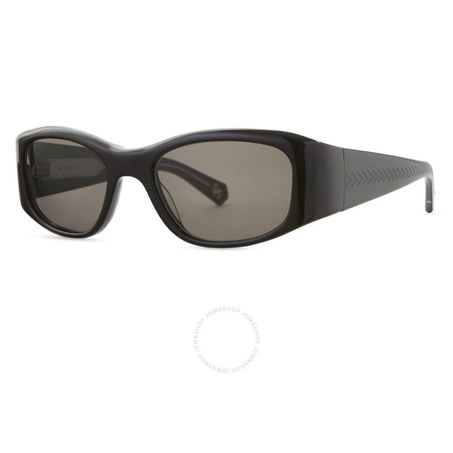 Mr. Leight ALOHA DOC S Lava Oval Men's Sunglasses ML2035 BK-GM/LAVA 52