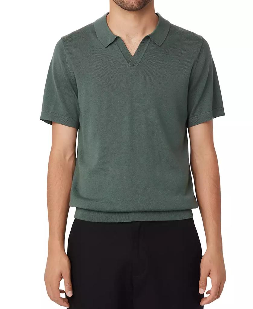 Frank And Oak Men's Regular-Fit Sweater-Knit Merino Wool Polo Shirt