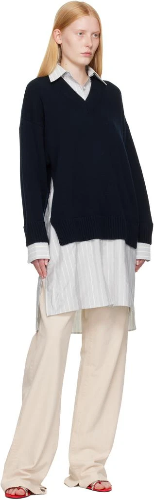 Stella McCartney Navy Crewneck Jumper Shirt Midi Dress 5
