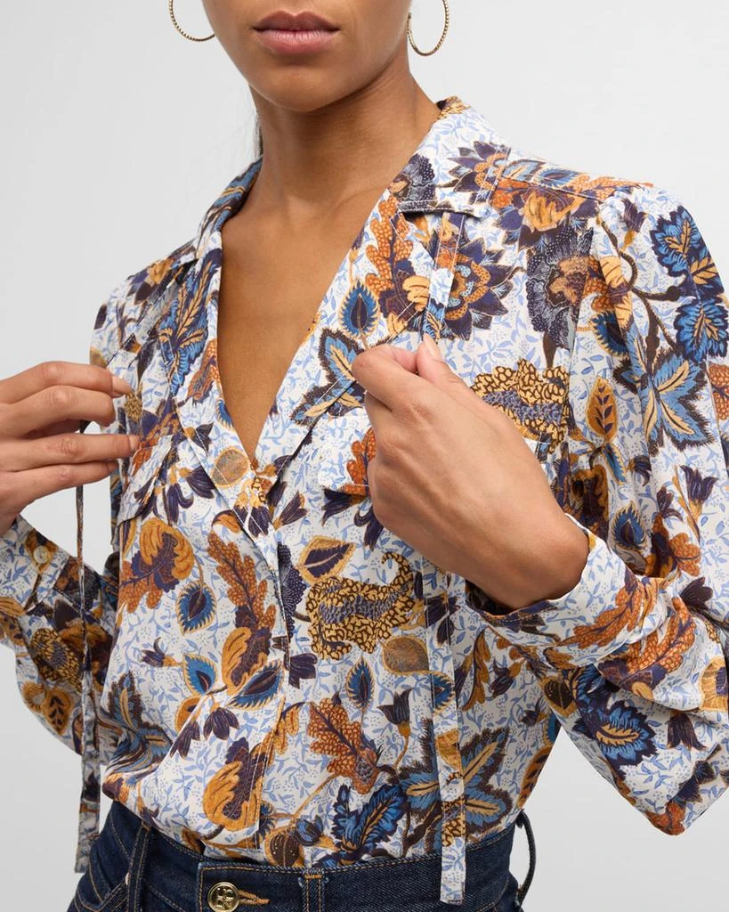 Ulla Johnson Florian Floral-Print Silk Blouse 5