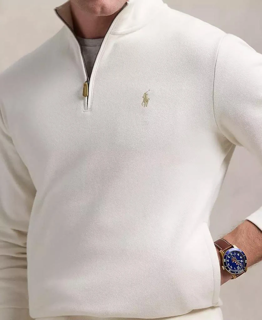 Ralph Lauren Men's Double-Knit Mesh Quarter-Zip Pullover 3