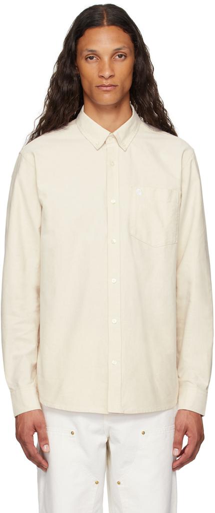 AURALEE Beige Washed Finx Twill Big Shirt JP-3-S - Shirts
