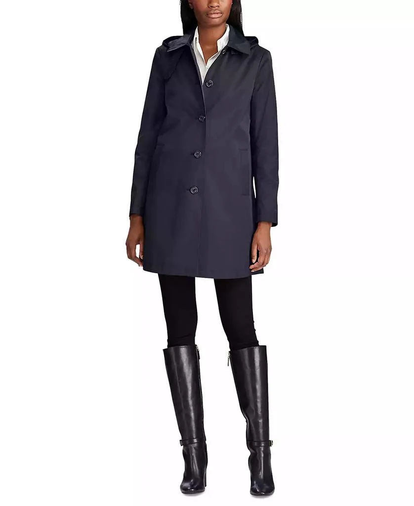 Ralph Lauren Women's Hooded A-Line Raincoat 1