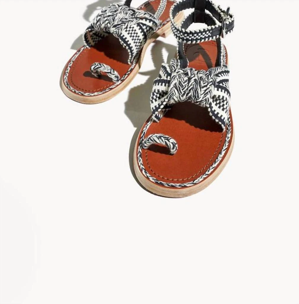 Amambaih Women's Lorena Sandal In Ivory - Black 2