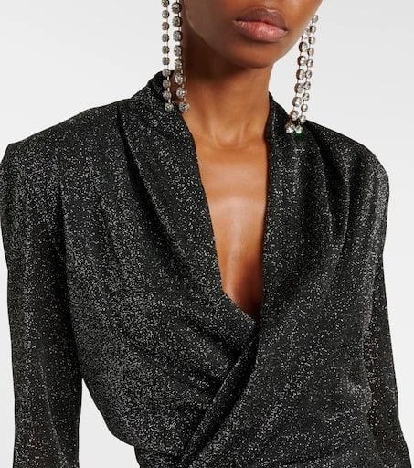 Isabel Marant Cinay lamé wrap top 4