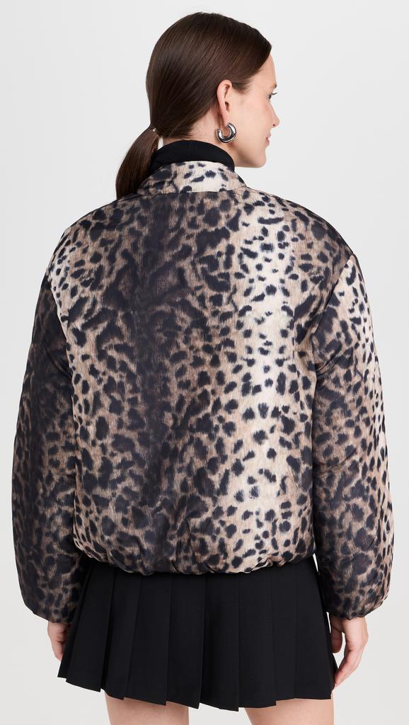 Apparis Leni Leopard Padded Bomber Jacket