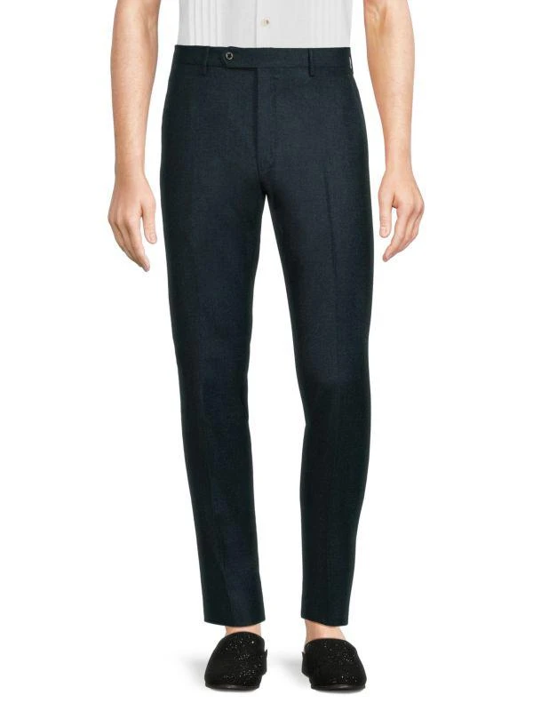 Zanella Noah Wool Flat Front Modern-Fit Pants 1