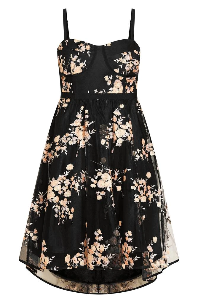 City Chic Ambrosia Fit & Flare Sequin Floral Dress 5