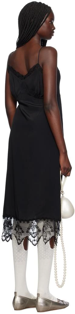 Simone Rocha Black Deep Lace Trim Slip Dress 3