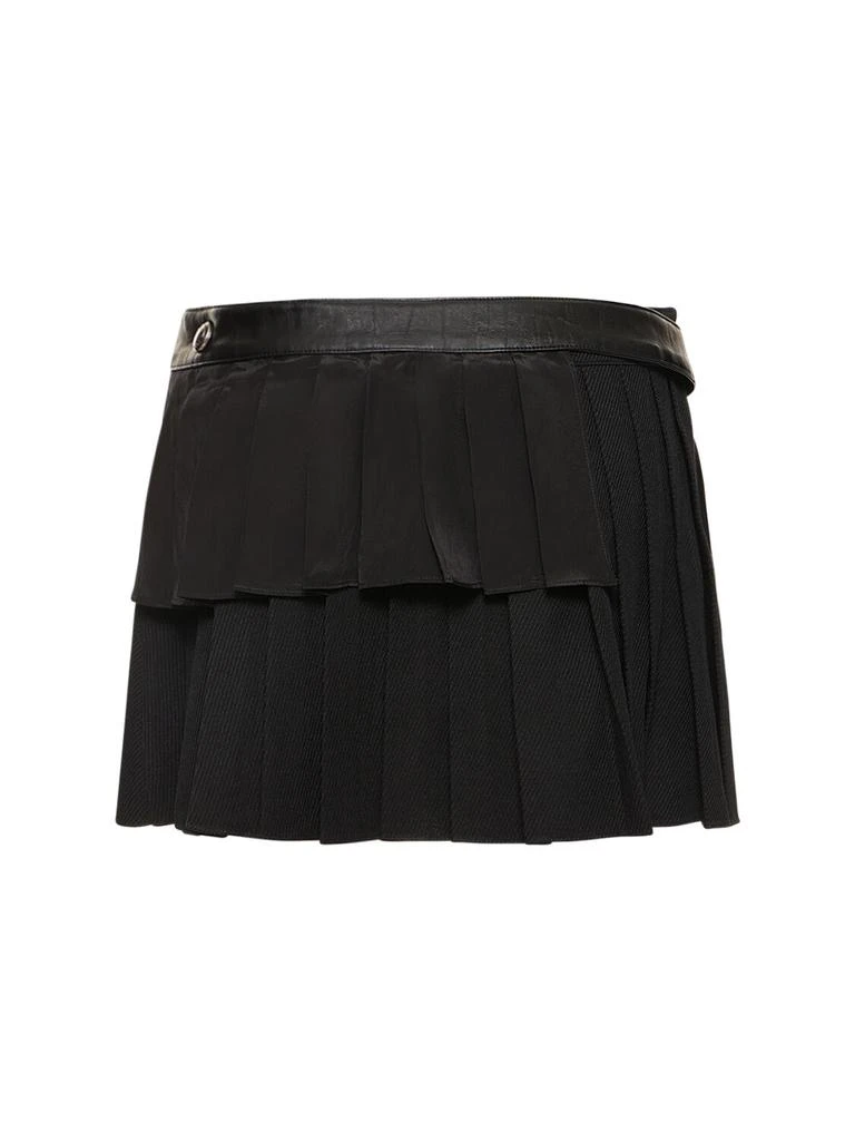 ANDERSSON BELL Birdie Wool Double Pleated Mini Skirt 4