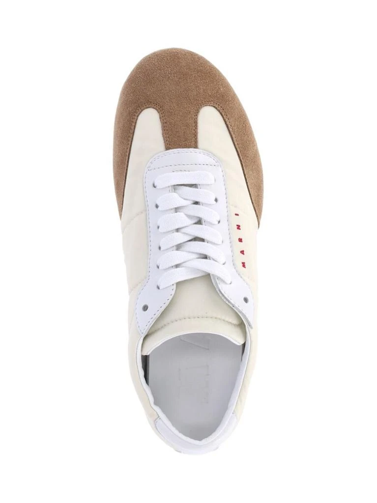 Marni White Sneakers With Suede Accents 5