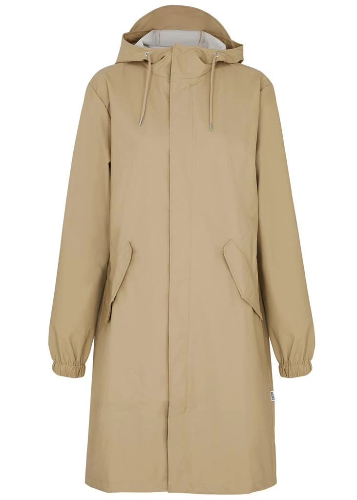 RAINS Fishtail hooded rubberised parka 1