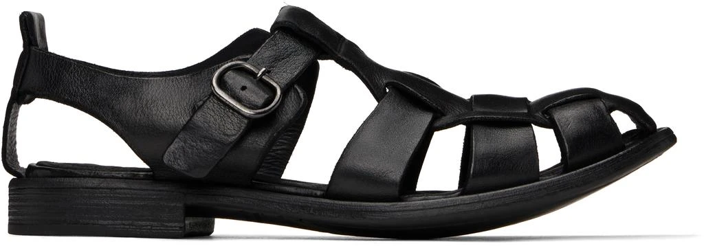 Officine Creative Black Chronicle 145 Sandals 1