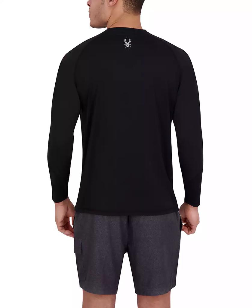Spyder Men's Long Sleeve Waffle-Knit Crewneck Swim Shirt