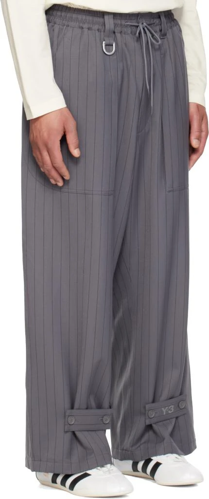 Y-3 Gray Wool Trousers 2