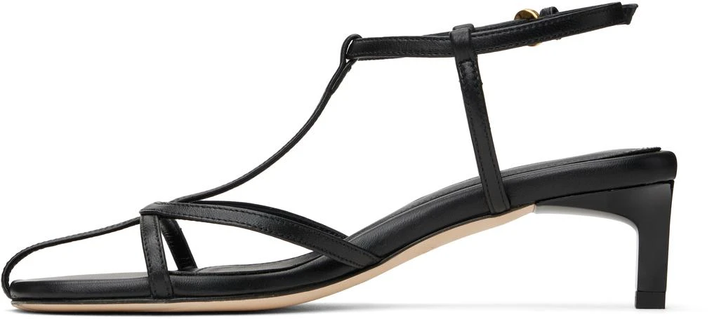 Dear Frances Black Tee Heeled Sandals 3