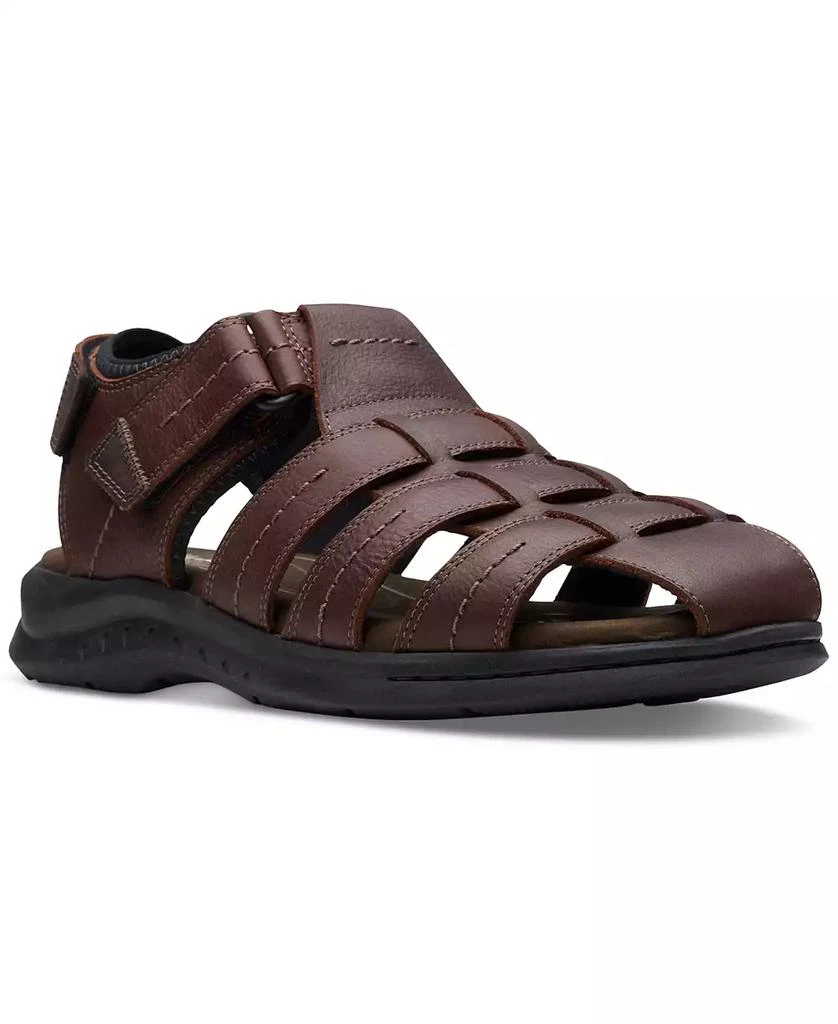 Clarks Men's Walkford Fish Tumbled Leather Sandals 1