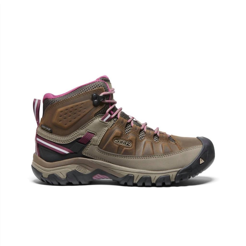 Keen Women's Targhee Iii Mid Wp Hiking Boots In Weiss/boysenberry