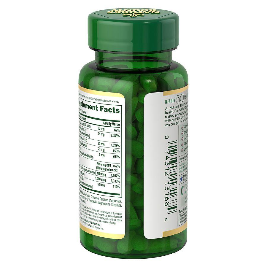 Nature's Bounty Super B Complex Tablets With Folic Acid