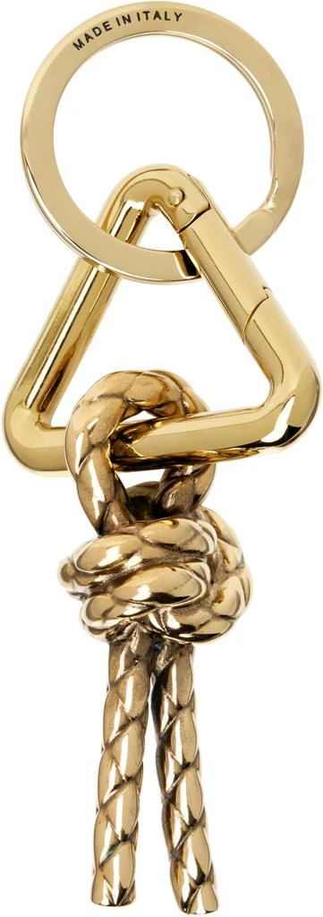 Bottega Veneta Gold Metal Knot Keychain 2
