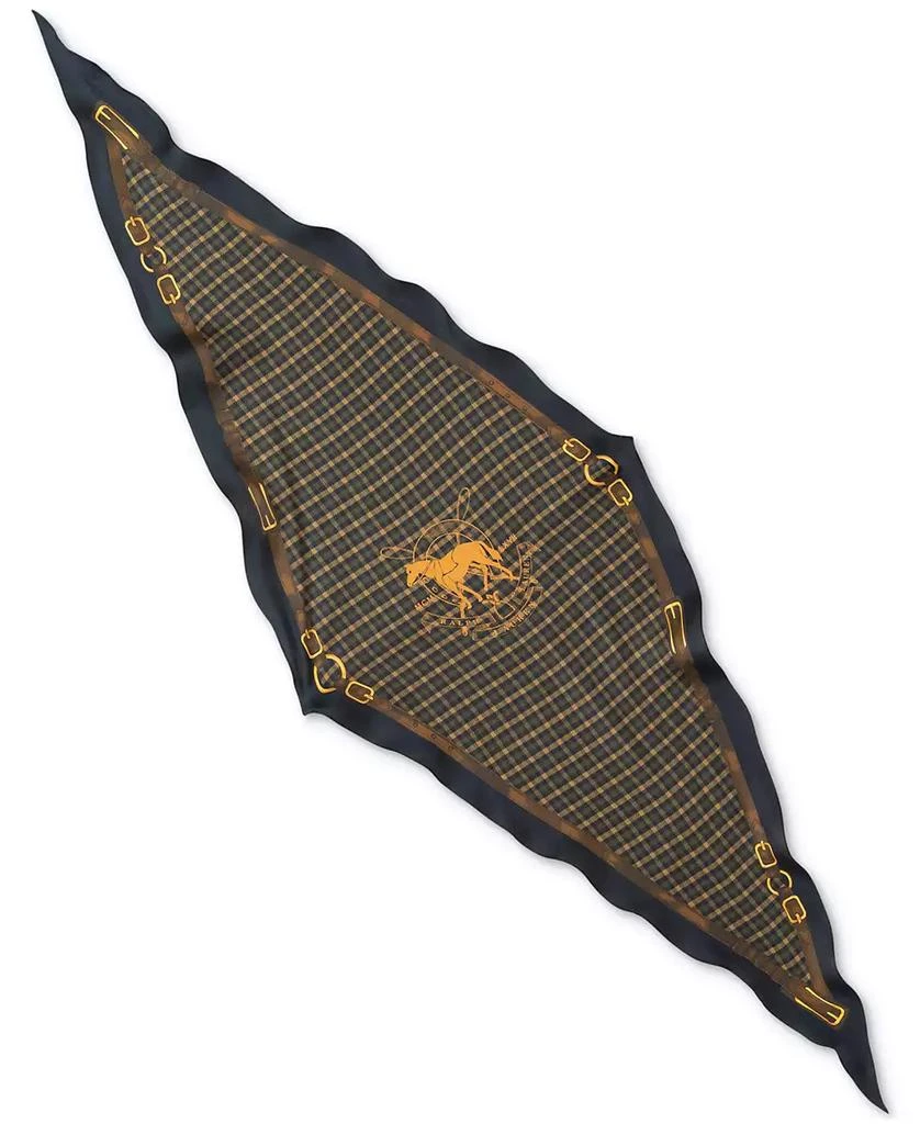 Ralph Lauren Belting & Plaid Diamond Silk Scarf