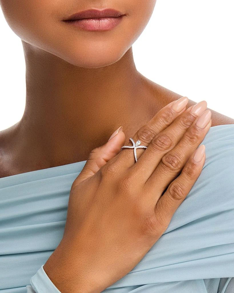 Bloomingdale
s Fine Collection Diamond Pear
Brilliant Cut Openwork Ring in 14K White Gold, 0.55 tcw 2