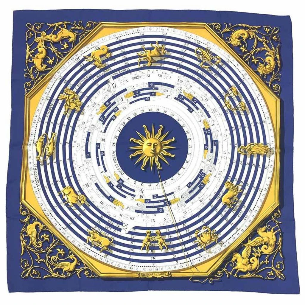 Hermes Navy Silk Scarf (Pre-Owned)