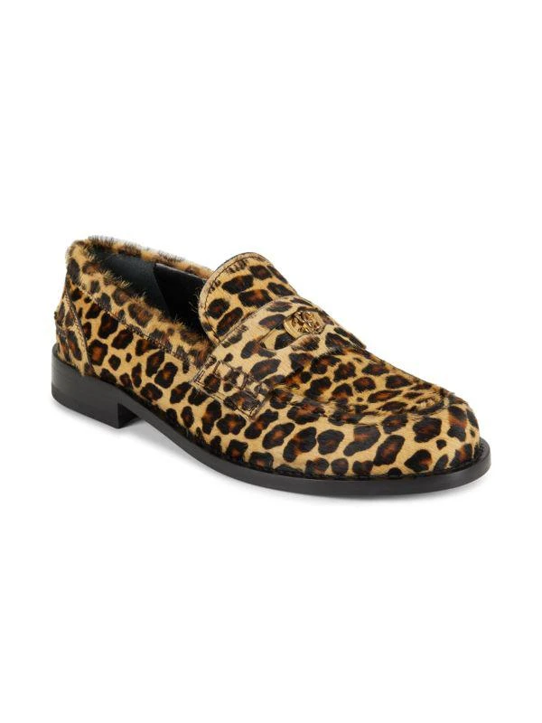 Roberto Cavalli Leopard Leather Penny Loafers 2