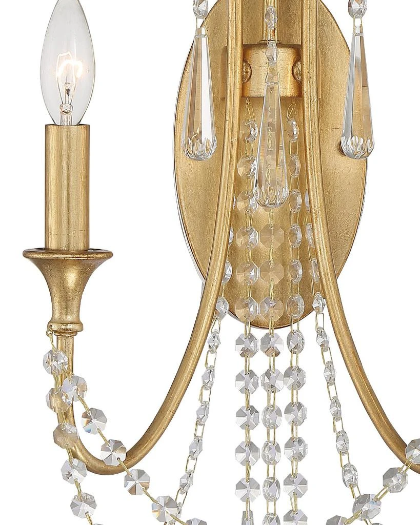 Crystorama Arcadia 2-Light Antique Silver Wall Sconce 4