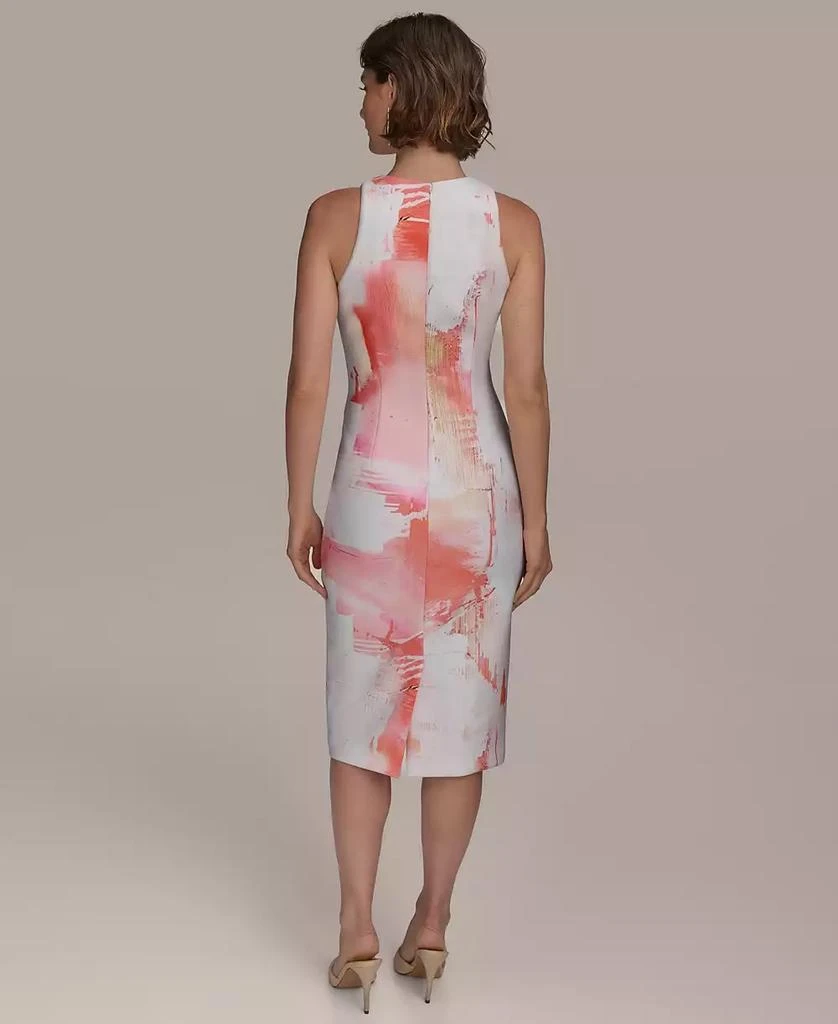 Donna Karan Women's Abstract Midi Sheath Dress 4